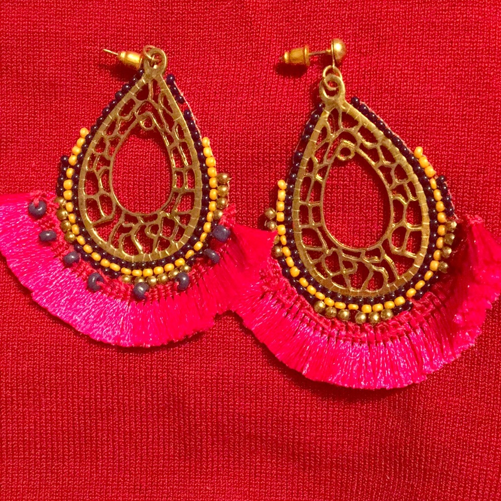 Pink earrings